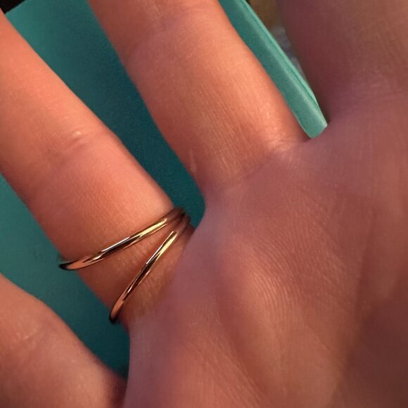 orb goldtone statement ring sz 7 - Picture 6 of 7